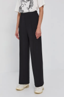 foto штани vero moda жіночі колір чорний гладкі