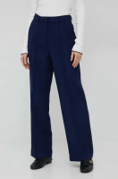 foto штани y.a.s nilla жіночі колір синій широкі висока посадка