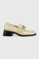 foto шкіряні туфлі vagabond blanca жіночі колір бежевий каблук блок