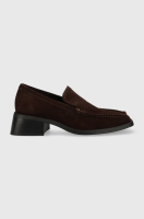 foto замшеві туфлі vagabond blanca жіночі колір коричневий каблук блок 5417.640.36