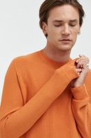foto бавовняний светер tom tailor чоловічий колір помаранчевий легкий