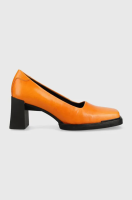 foto шкіряні туфлі vagabond edwina колір помаранчевий каблук блок