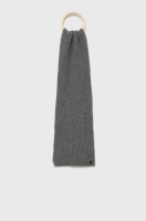foto вовняний шарф superdry колір сірий меланж