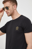 foto футболка versace чоловіча колір чорний з принтом