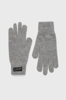 foto рукавички superdry жіночі колір сірий