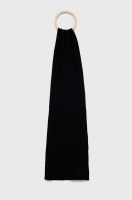 foto бавовняний шарф superdry колір чорний однотонний