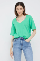 foto бавовняна футболка vero moda колір зелений