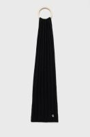 foto шарф tommy hilfiger жіночий колір чорний однотонний
