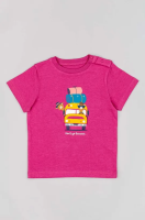foto бавовняна футболка для немовлят zippy колір фіолетовий