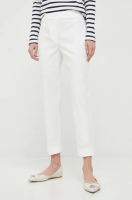 foto штани weekend max mara жіночі колір білий пряме середня посадка