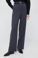 foto штани vero moda жіночі колір сірий пряме висока посадка