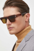 foto сонцезахисні окуляри saint laurent чоловічі колір коричневий