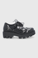 foto туфлі altercore nefi vegan black patent жіночі колір чорний на платформі