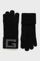 foto рукавички з домішкою вовни guess чоловічі колір чорний