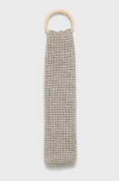 foto шарф з домішкою вовни sisley колір сірий гладкий