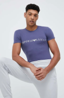 foto футболка лаунж emporio armani underwear колір синій візерунок