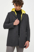 foto вовняне пальто manuel ritz колір сірий перехідний
