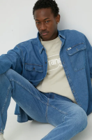 foto джинсова сорочка wrangler чоловіча relaxed класичний комір
