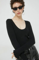 foto светр vila жіночий колір чорний легкий