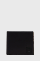 foto шкіряний гаманець + брелок calvin klein jeans жіночий колір чорний