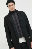 foto пальто з домішкою вовни jack & jones колір чорний перехідний