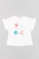 foto бавовняна футболка для немовлят zippy колір білий