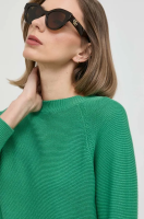 foto бавовняний светр weekend max mara жіночий колір зелений легкий