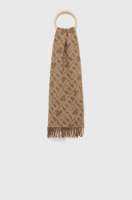 foto шарф з домішкою кашеміру tommy hilfiger колір коричневий візерунок
