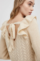 foto светр з домішкою вовни vila жіночий колір кремовий легкий