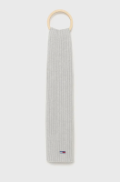 foto шарф tommy jeans жіночий колір сірий однотонний