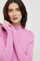 foto светр vero moda жіночий колір фіолетовий легкий півгольф