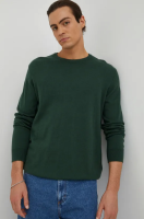 foto светр з домішкою вовни wrangler чоловічий колір зелений легкий