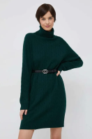 foto вовняна сукня polo ralph lauren колір зелений mini пряма