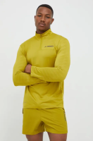 foto спортивна кофта adidas terrex multi чоловіча колір коричневий однотонна