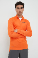 foto спортивна кофта adidas terrex multi чоловіча колір помаранчевий однотонна
