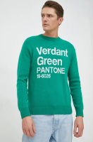 foto светр з домішкою вовни united colors of benetton чоловічий колір зелений