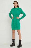 foto сукня з вовною answear lab колір зелений mini облягаюча