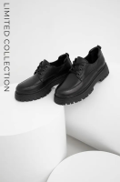 foto шкіряні туфлі answear lab жіночі колір чорний на плоскому ходу