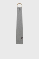 foto шарф з домішкою вовни pepe jeans колір сірий однотонний