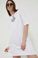 foto сукня love moschino колір білий mini oversize