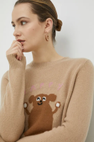 foto светр з кашеміру weekend max mara жіночий колір коричневий легкий