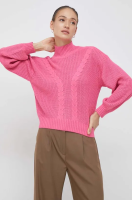 foto светр vero moda жіночий колір рожевий легкий півгольф