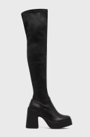 foto чоботи steve madden clifftop жіночі колір чорний каблук блок