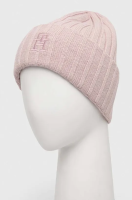 foto шапка з домішкою вовни tommy hilfiger колір рожевий