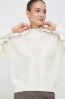 foto светр vero moda жіночий колір білий легкий півгольф
