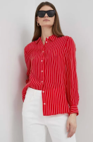 foto сорочка tommy hilfiger жіноча колір червоний regular класичний комір