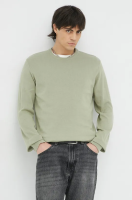 foto бавовняний светр wrangler колір зелений легкий