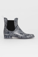 foto гумові чоботи love moschino жіночі колір сірий