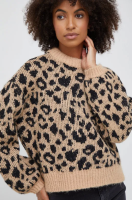 foto светр vero moda жіночий колір коричневий теплий