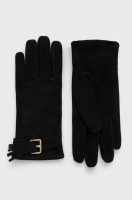 foto замшеві рукавички pennyblack жіночі колір чорний